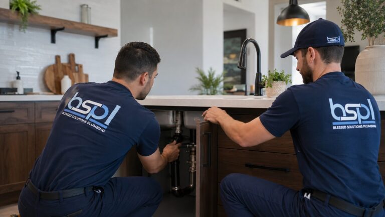 BSP1 plumbers installing kitchen plumbing during a remodel in Central Florida