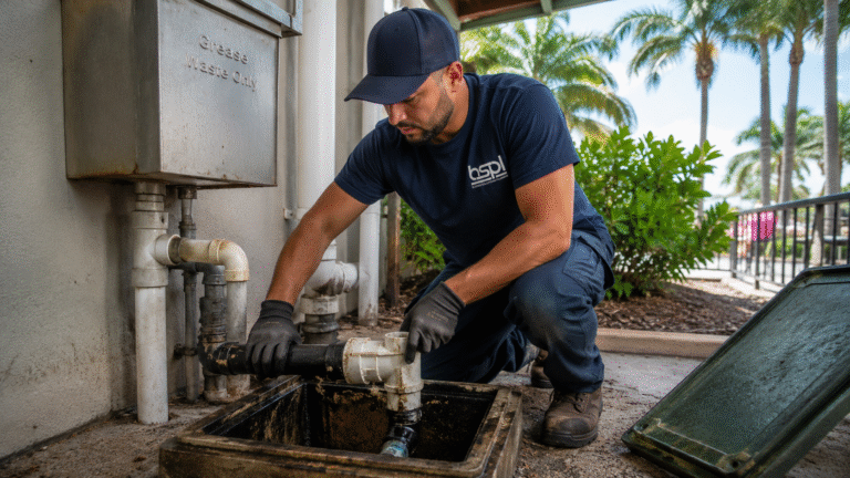Grease trap service by licensed plumbers in St. Cloud, FL