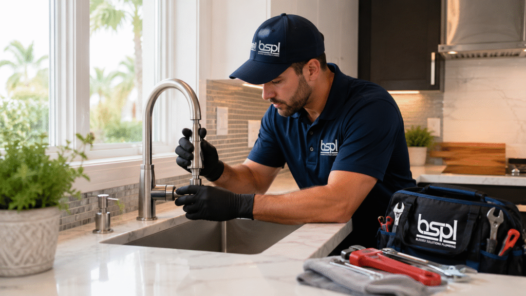 Leaky faucet and pipe repair