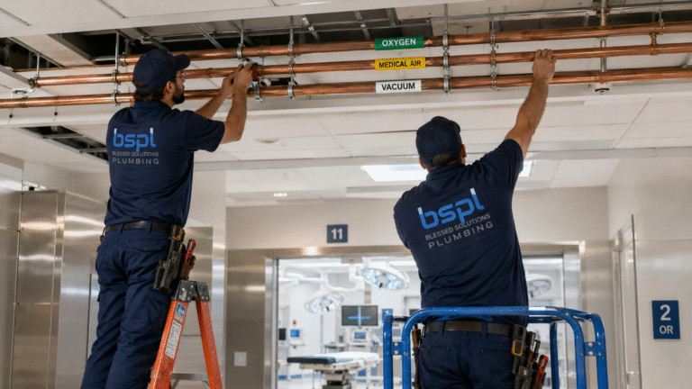 Brazing copper medical gas lines to NFPA 99 standards in Orlando FL