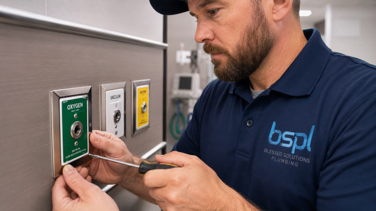 Installing medical air and vacuum piping system in a Kissimmee FL clinic