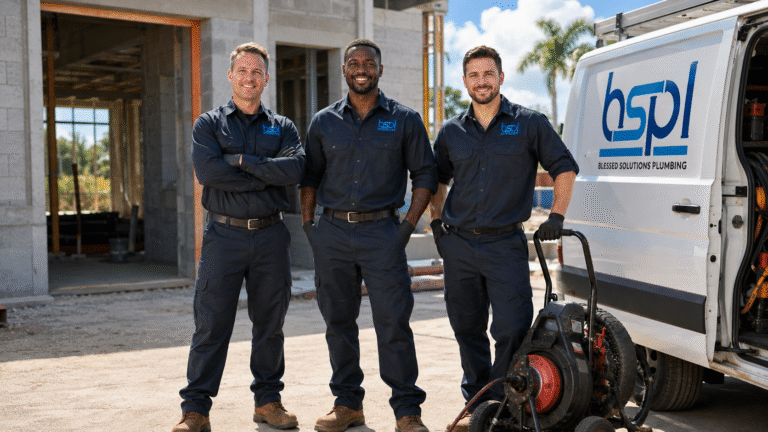 Blessed Solutions Plumbing team at work in Central Florida
