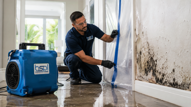 Blessed Solutions Plumbing service van providing emergency water damage services across Orlando, Kissimmee and St. Cloud FL