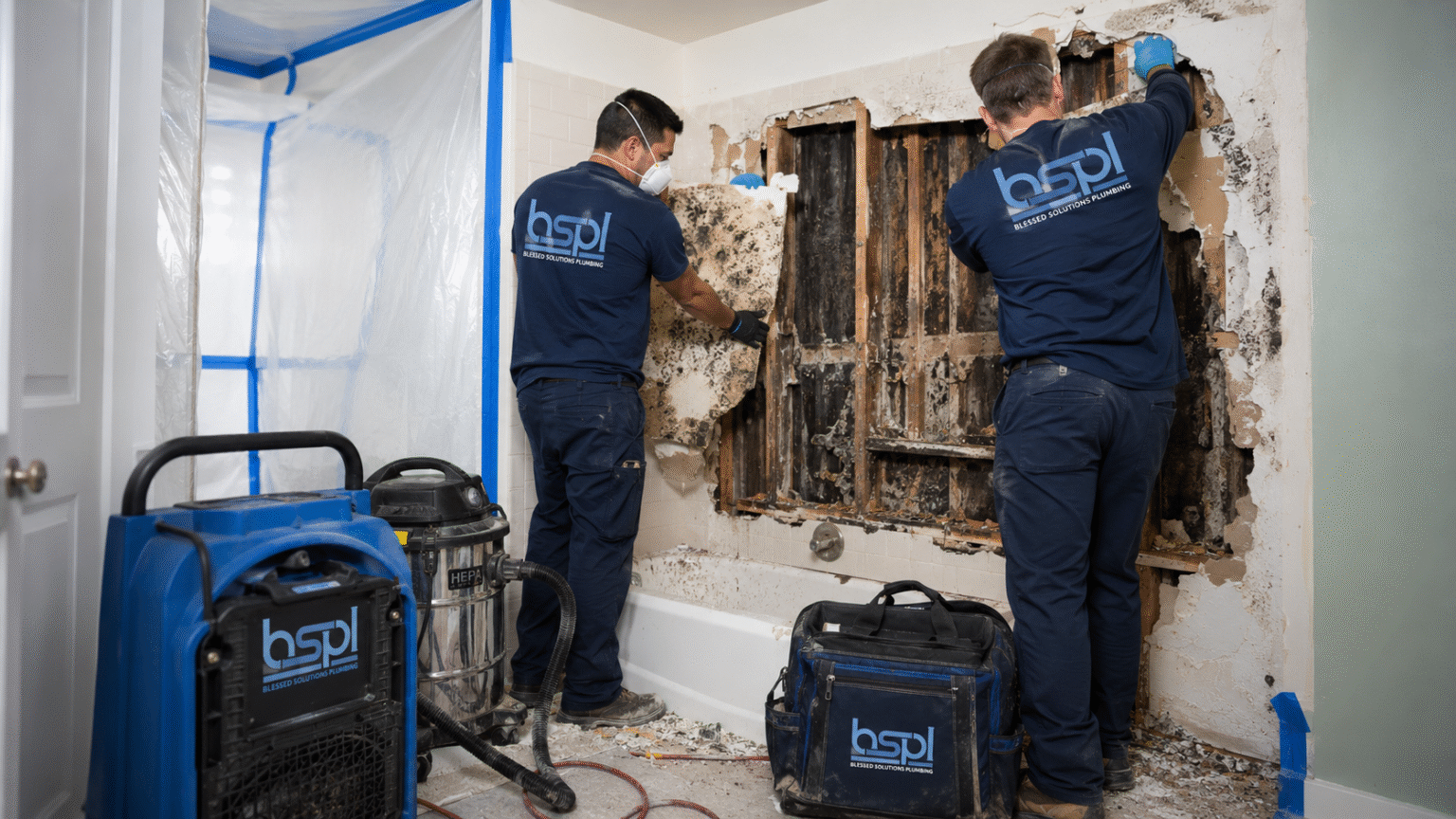 Repairing water damage from a burst pipe in an Orlando FL home