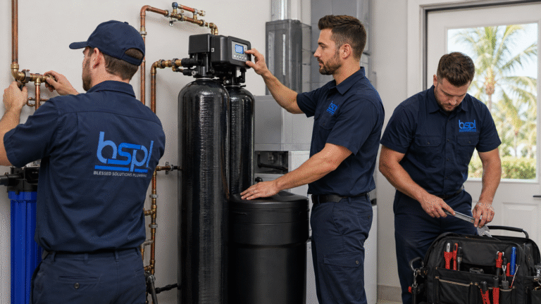 Water softener installation service in Central Florida by Blessed Solutions Plumbing
