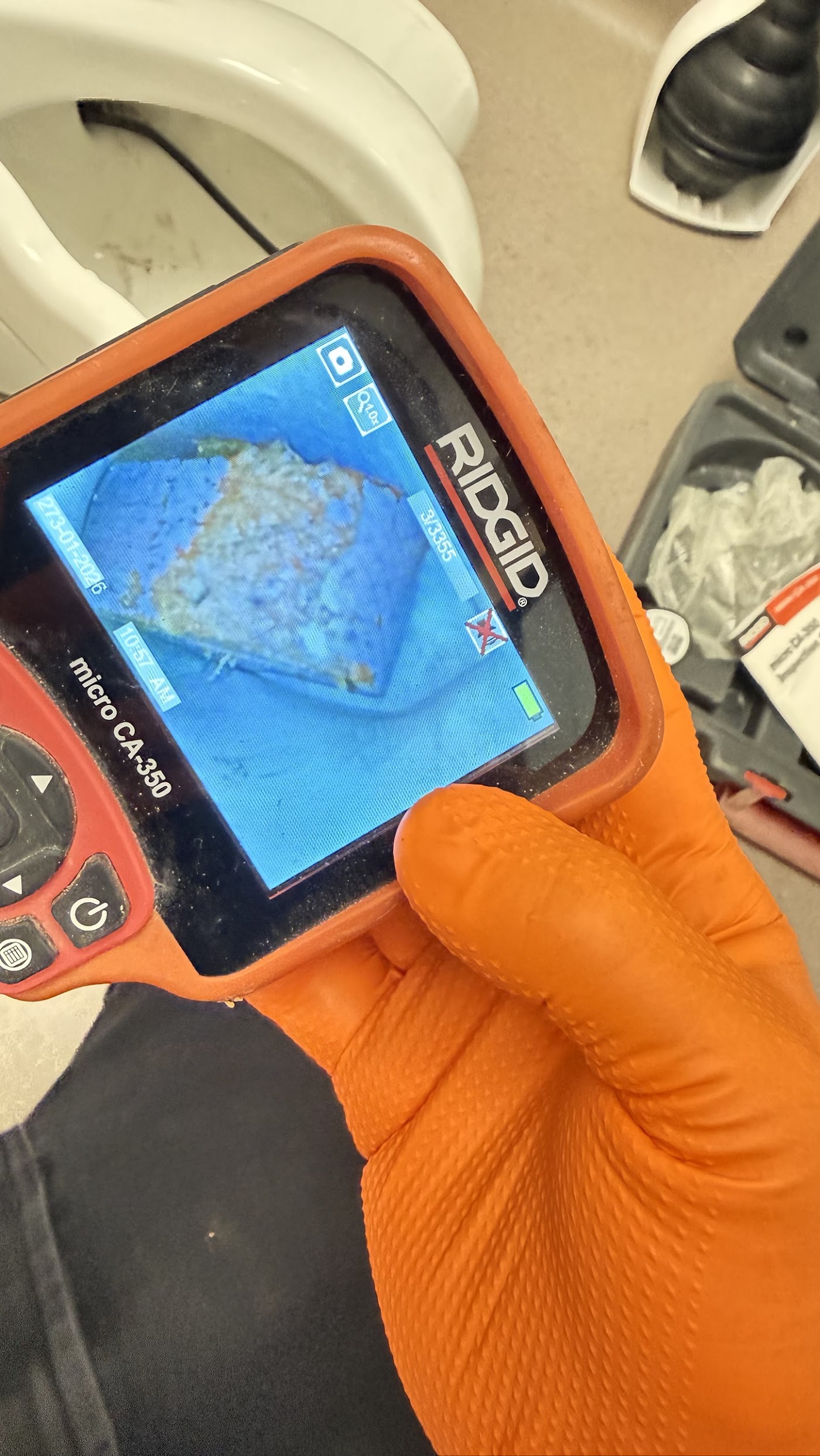 Sewer and drain camera inspection with a RIDGID inspection camera - Blessed Solutions Plumbing, Orlando FL